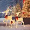 Outdoor Christmas Reindeer Holiday Yard Decoration with Warm LED Lights Easy Assembly